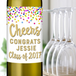 Graduation Wine Gift With Confetti
