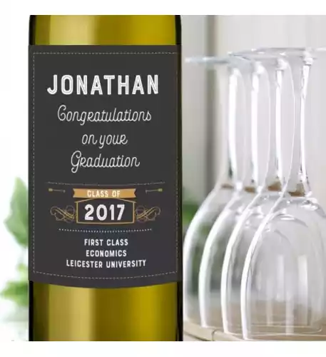 Graduation Wine Gift - Vintage Style