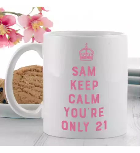 Birthday Keep Calm Carry On Gift Mug