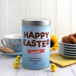 Personalised Happy Easter Cookie Tin Personalised Happy Easter Cookie Tin