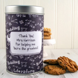 Teacher's Thank You Tin With A Dozen Cookies