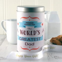 Personalised The World's Greatest Tin With A Dozen Cookies