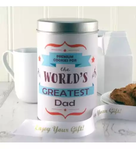 Personalised The World's Greatest Tin With A Dozen Cookies