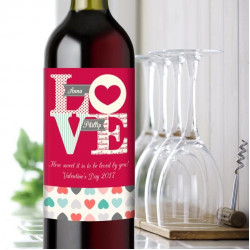 Personalised LOVE Wine Gift