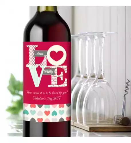 Personalised LOVE Wine Gift Personalised LOVE Wine Gift