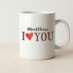 Personalised Any Name I Heart You Mug