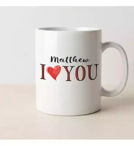 Personalised Any Name I Heart You Mug Personalised Any Name I Heart You Mug