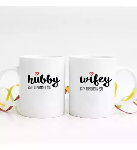 Hubby and Wifey Mug Set