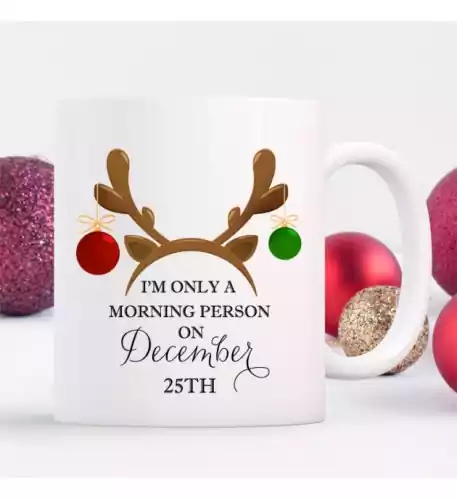 Morning Person Christmas Mug