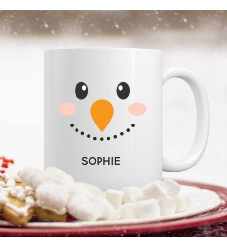 Personalised Festive Snowman Mug