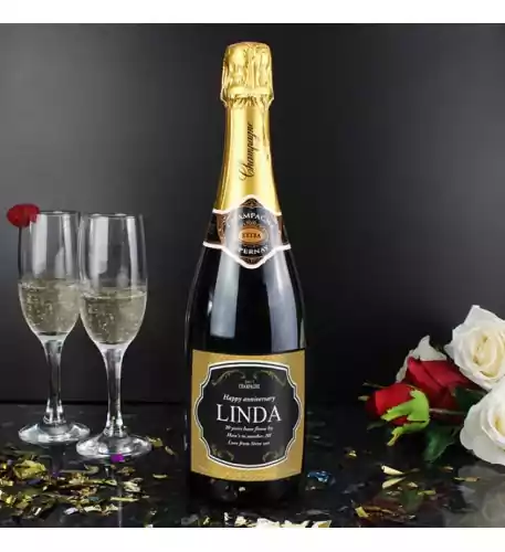 Personalised Label Champagne Gift