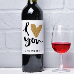 I Heart You Personalised Wine I Heart You Personalised Wine