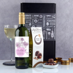 Purple Dahlia Personalised Wine Gift