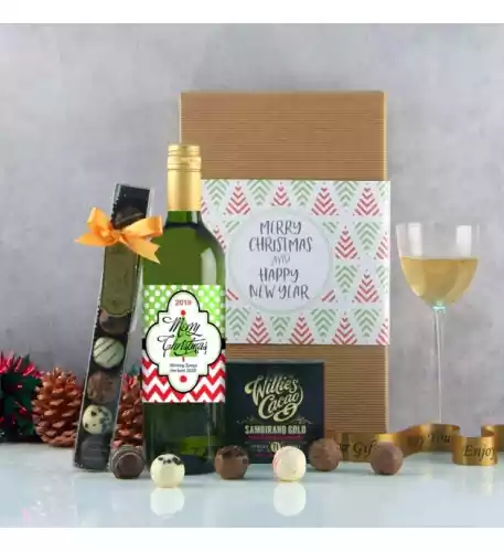 Christmas Wine Gifts - Dots and Chevrons