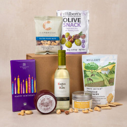 Happy Birthday Cheese and White Wine Hamper