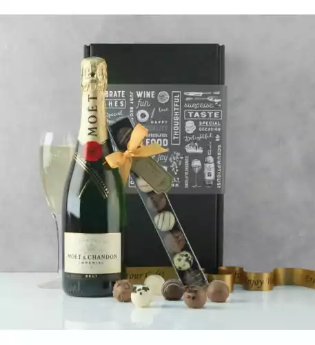 Champagne and Chocolate Truffles Gift Set