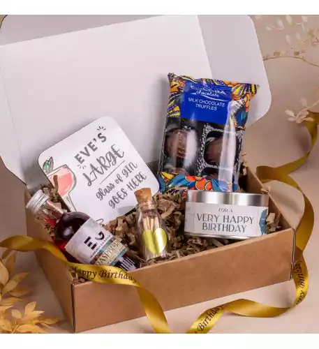 Birthday Gin & Treats Gift Box for Her