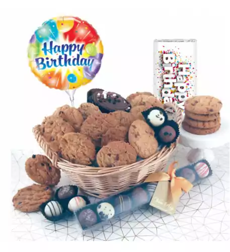 Birthday Luxury Chocolates and Cookies Gift Basket