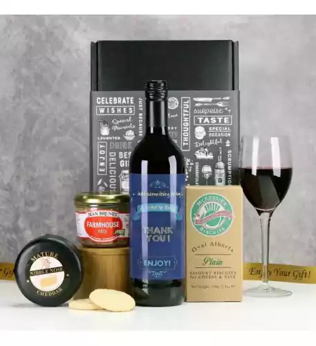 A Very Big Thank You Cheese and Wine Gift Set