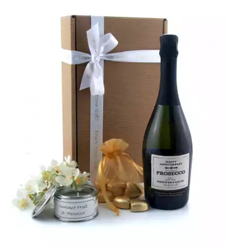 Anniversary Prosecco and Chocolates Gift Box