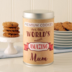 Personalised Premium Cookies Tin with a Dozen Cookies