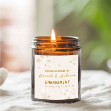 Personalised Engagement Stars Candle