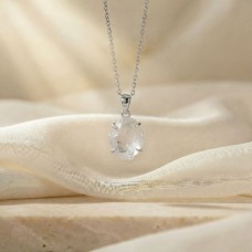 Raw Quartz Sterling Silver Necklace