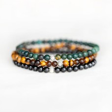 Protection Bracelet Set - Black Tourmaline for Energy Shielding