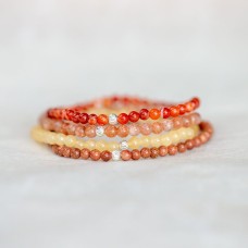 Sacral Chakra Bracelet Set - Healing Crystals for Creativity & Emotional Balance
