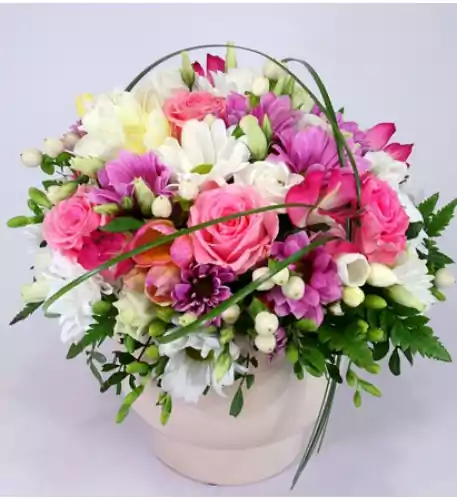  Flower ball with foam - romantic flower bowl