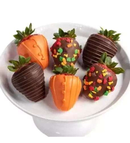 Autumn Delight Dipped Strawberries - 6 Berries