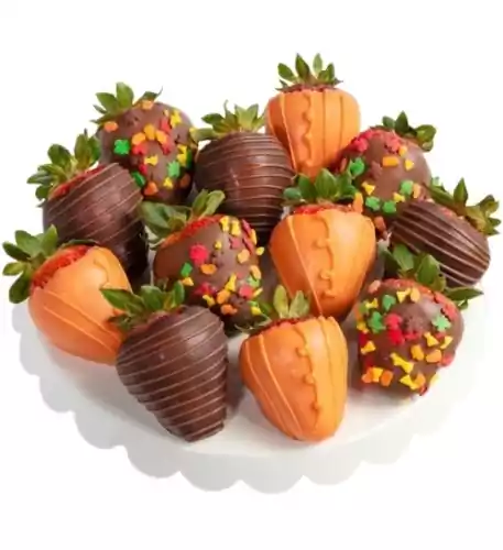 Autumn Delight Dipped Strawberries - 12 Berries