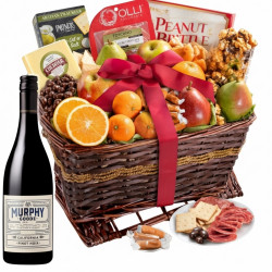 Abundance Classic Fruit Basket with Wine - Murphy Goode Pinot Noir