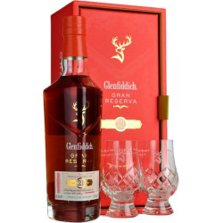 Glenfiddich 21 Year Old Reserva Rum Cask Finish Single Malt Whisky 70cl + 2 FREE Glasses