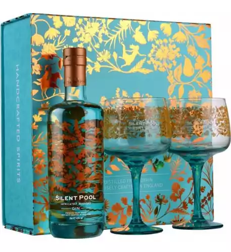 Silent Pool Gin 70cl with 2 Glasses Gift Set
