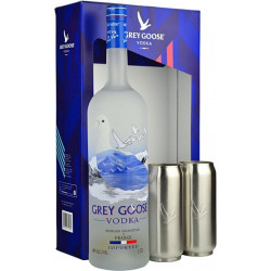 Grey Goose Vodka Magnum Gift Set with Complimentary Soda Cans 1.75 litre