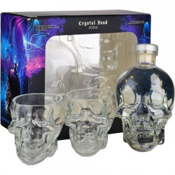 Crystal Head Vodka 70cl with 2 Skull Cocktail Glasses Gift Set Crystal Head Vodka 70cl with 2 Skull Cocktail Glasses Gift Set
