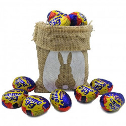 10 Creme Eggs In Hessian Bag