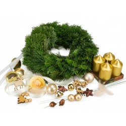 Advent wreath for home creation GOLD (Wreath 25cm)