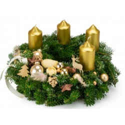 Advent wreath Gold (wreath 25 cm)