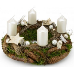Advent wreath Luxury White