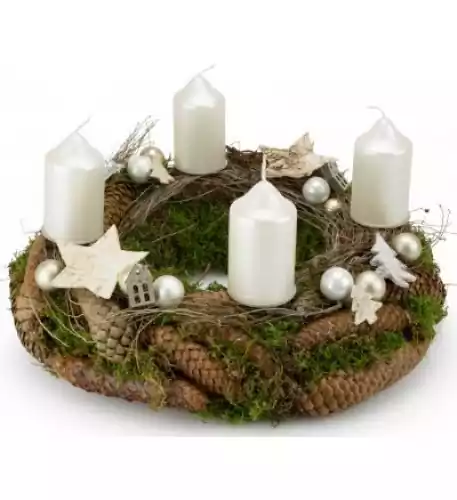 Advent wreath Luxury White
