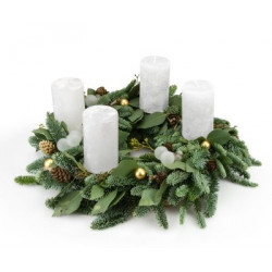 Advent wreath Luxury Grey (Wreath 30 cm)