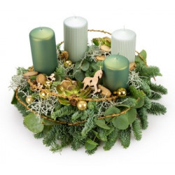 Advent wreath Luxury Green (Wreath 30 cm)