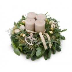 Advent wreath Luxury Gold grey (Wreath 30 cm)