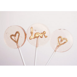 Love Heart Lollipop Favours
