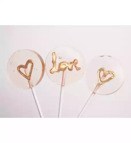 Love Heart Lollipop Favours