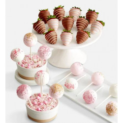 12ct Cake Pops with 12ct Mother's Day Drizzled Strawberries