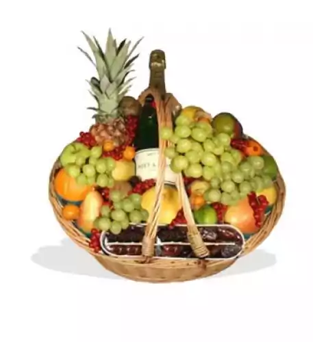 Fruit Basket With Champagne