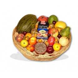 Fruit Basket With Cheese And Oatcakes Fruit Basket With Cheese And Oatcakes